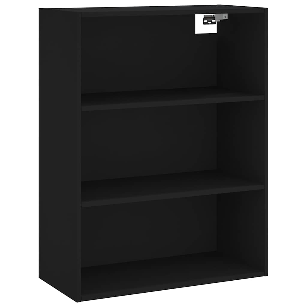 Highboard 69.5x34x180 cm Engineered Wood 1 Glass Door 3 Drawers Black