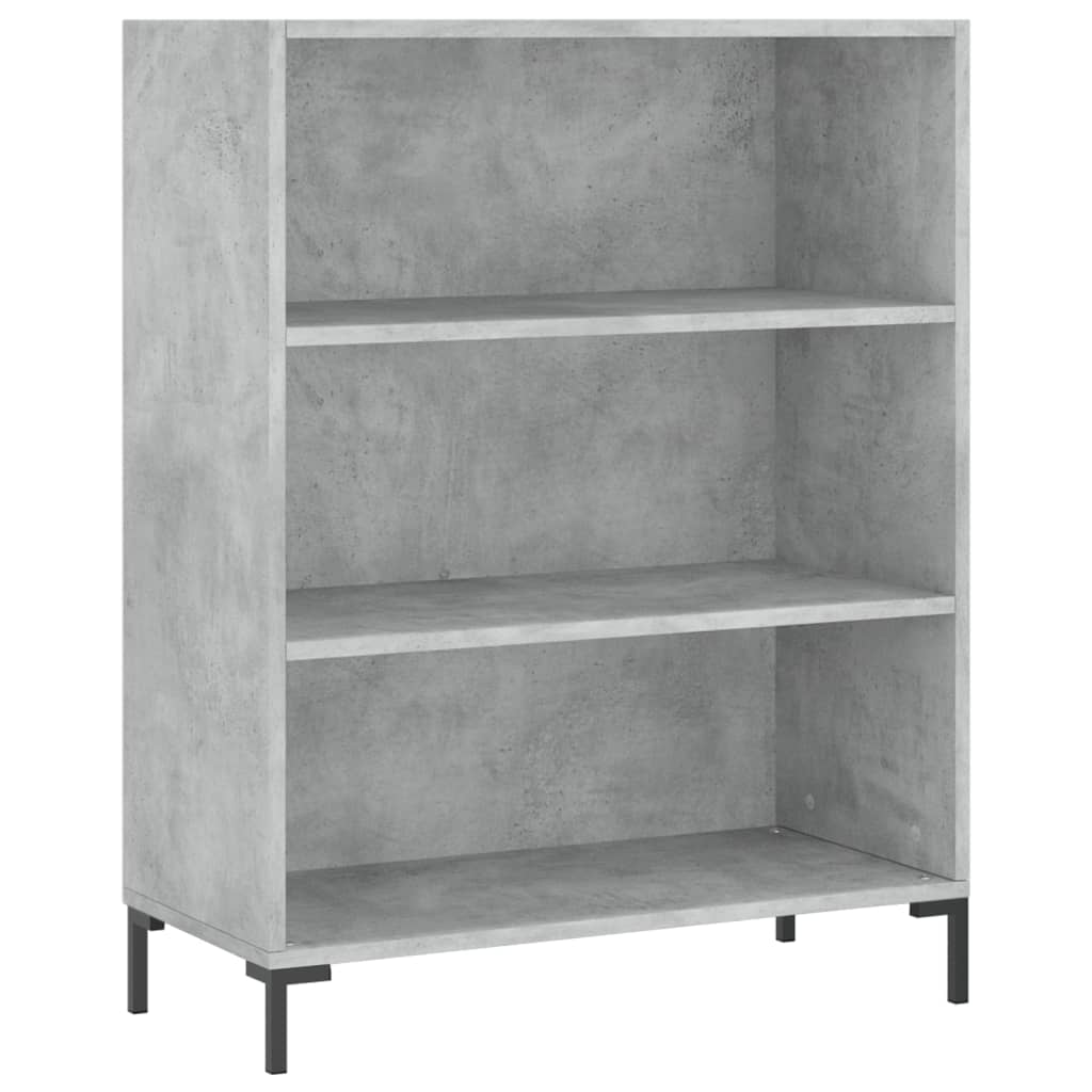Highboard Engineered Wood Shelves Concrete grey