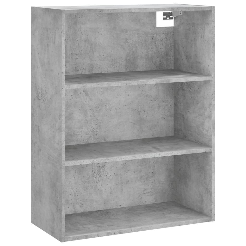 Highboard 69.5x32.5x180 cm Engineered Wood 3 Shelves Concrete grey