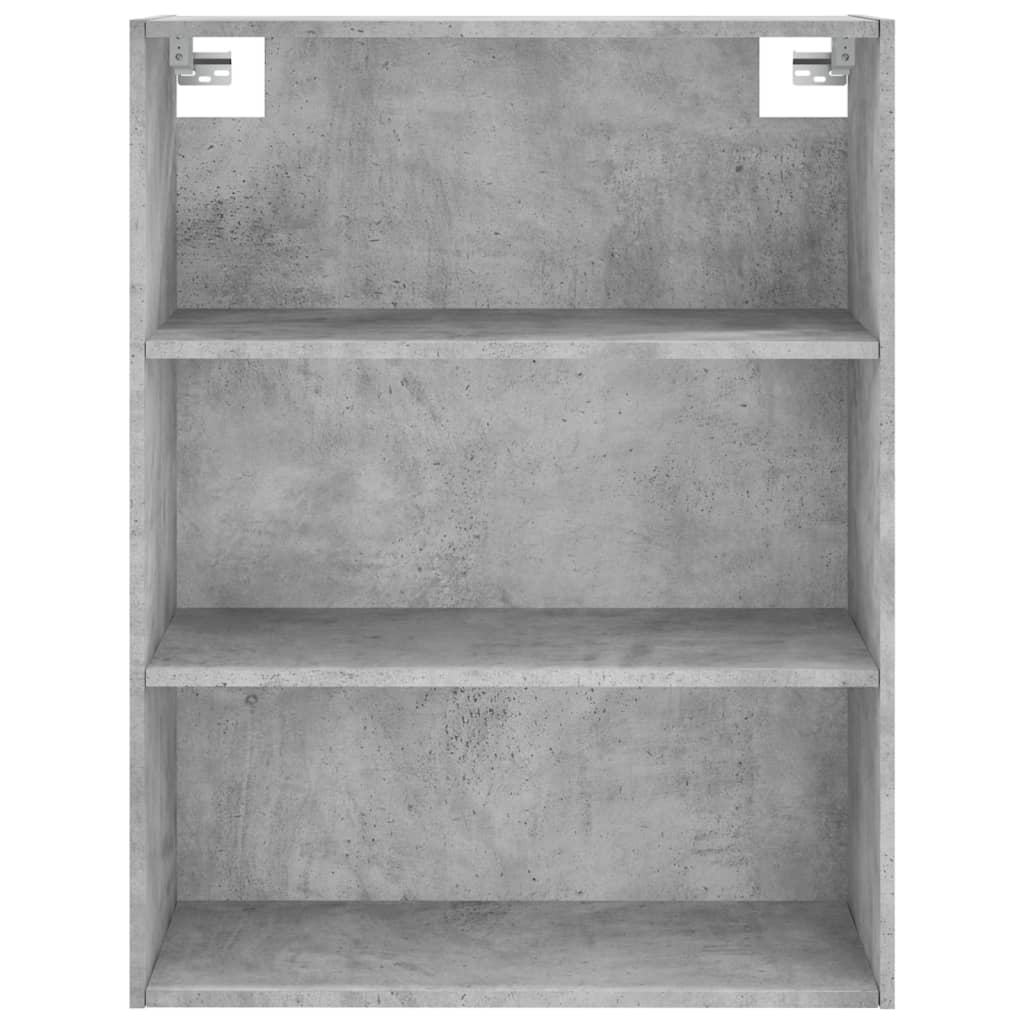 Highboard 69.5x32.5x180 cm Engineered Wood 3 Shelves Concrete grey