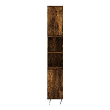 3 Piece Bathroom Furniture Set Engineered Wood Smoked oak