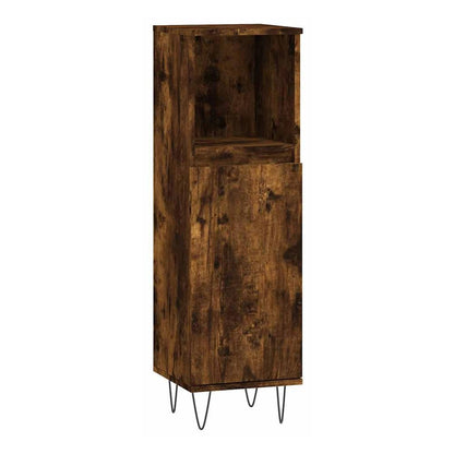 3 Piece Bathroom Furniture Set Engineered Wood Smoked oak