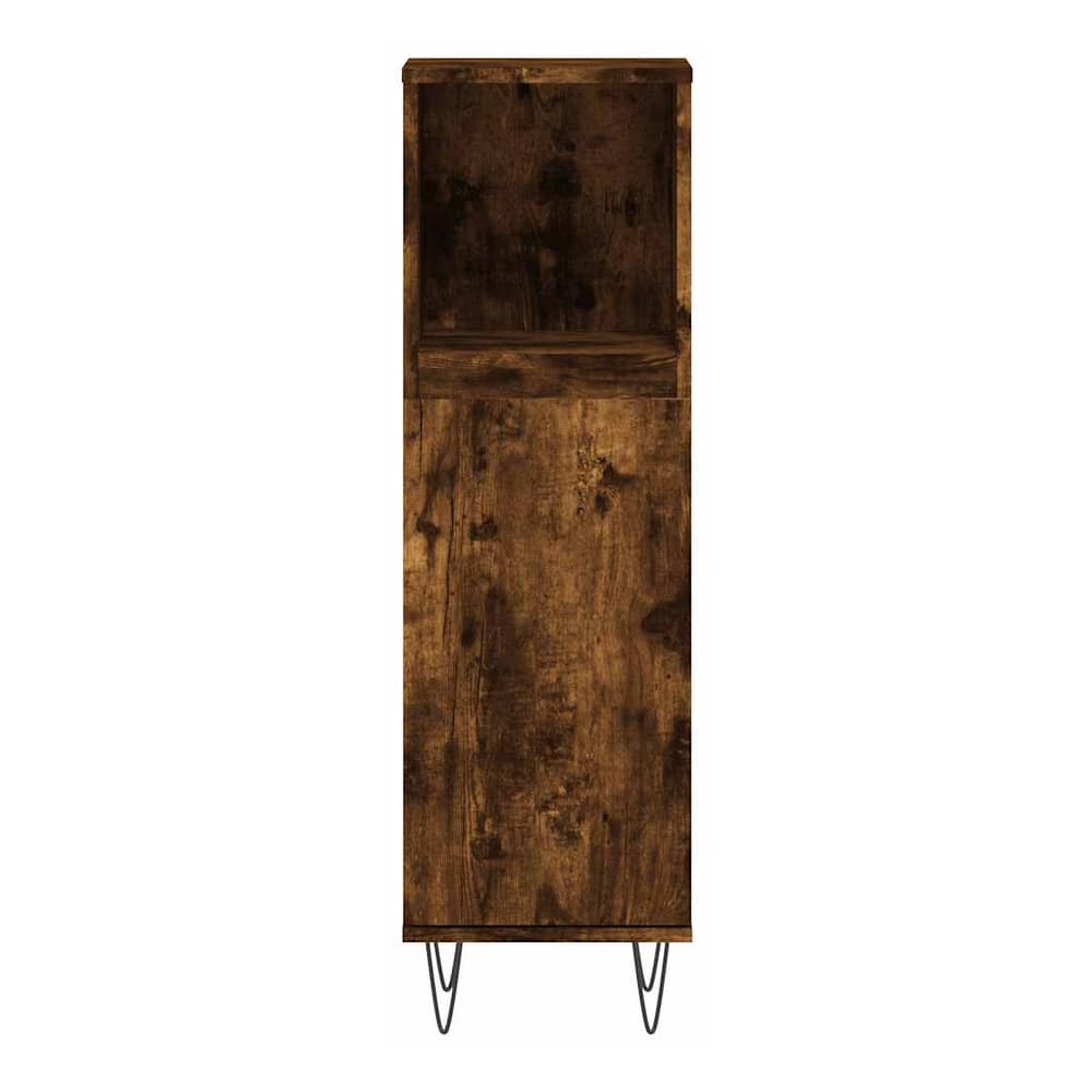 3 Piece Bathroom Furniture Set Engineered Wood Smoked oak