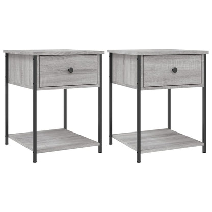 vidaXL Bedside Tables 2 pcs Grey Sonoma 44x45x58 cm Engineered Wood 2