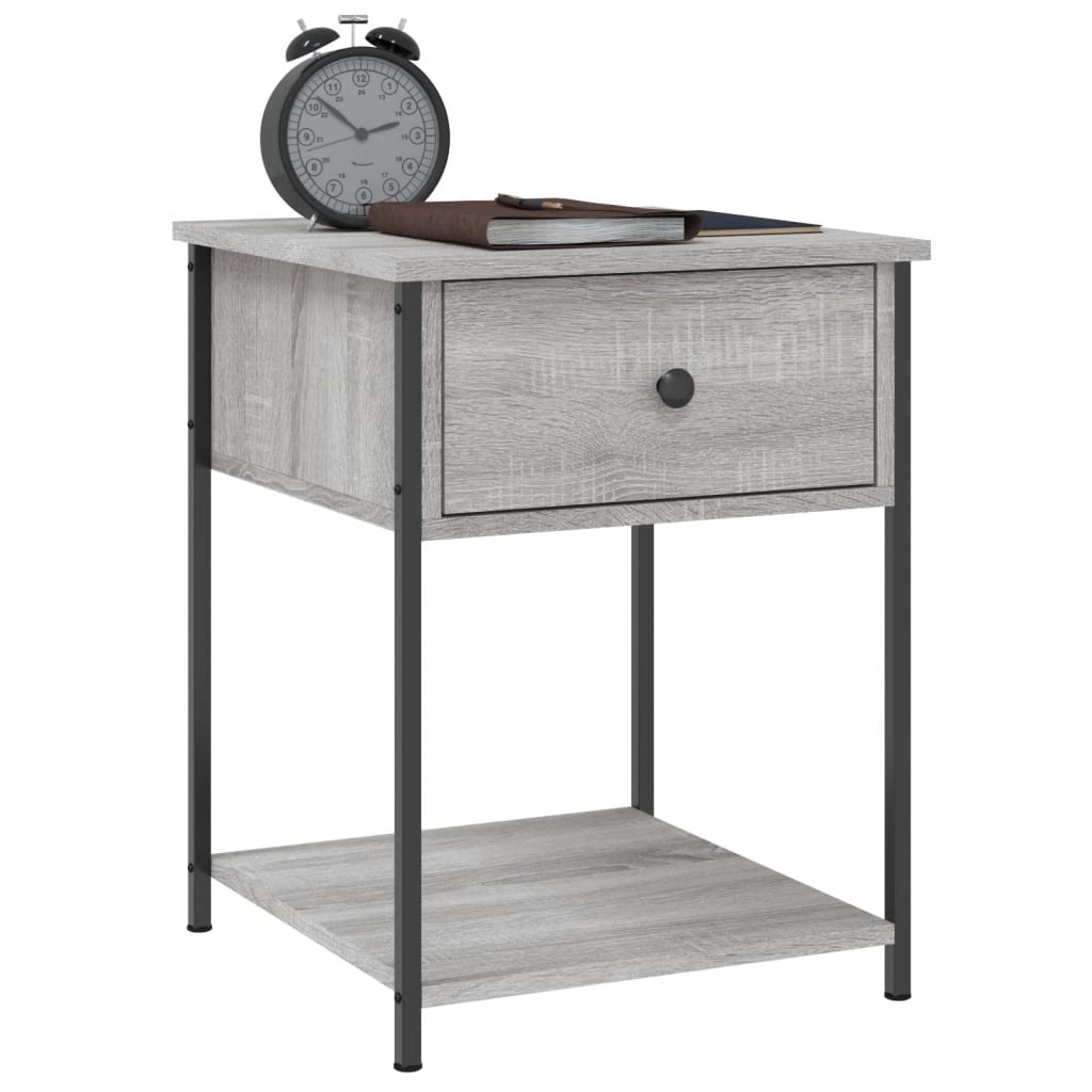 vidaXL Bedside Tables 2 pcs Grey Sonoma 44x45x58 cm Engineered Wood 4
