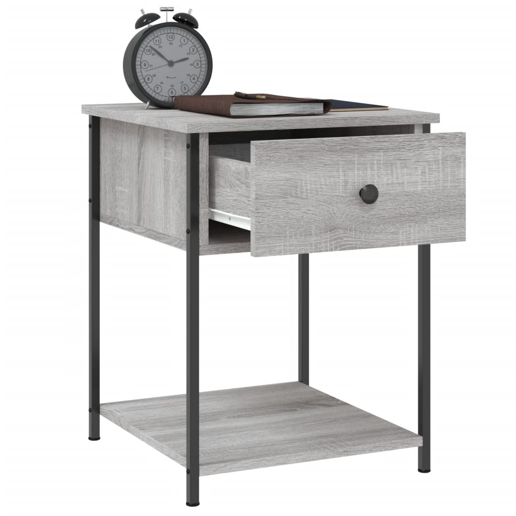 vidaXL Bedside Tables 2 pcs Grey Sonoma 44x45x58 cm Engineered Wood 5