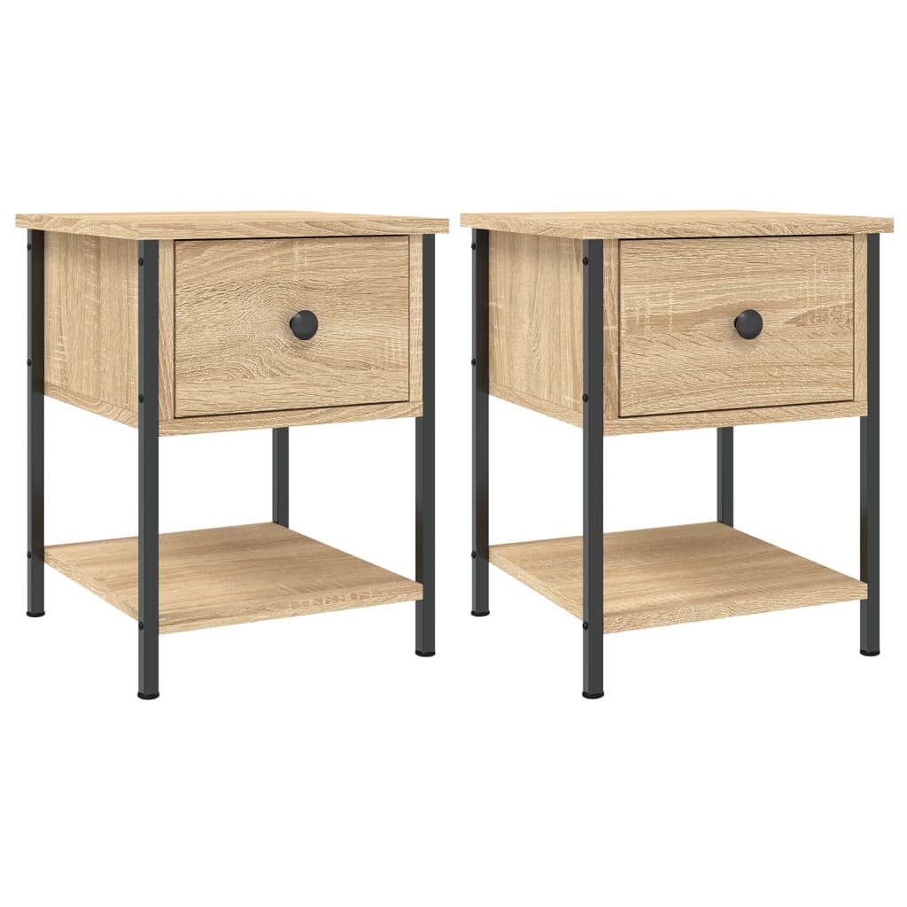 vidaXL Bedside Tables 2 pcs Sonoma Oak 34x35.5x45 cm Engineered Wood 2