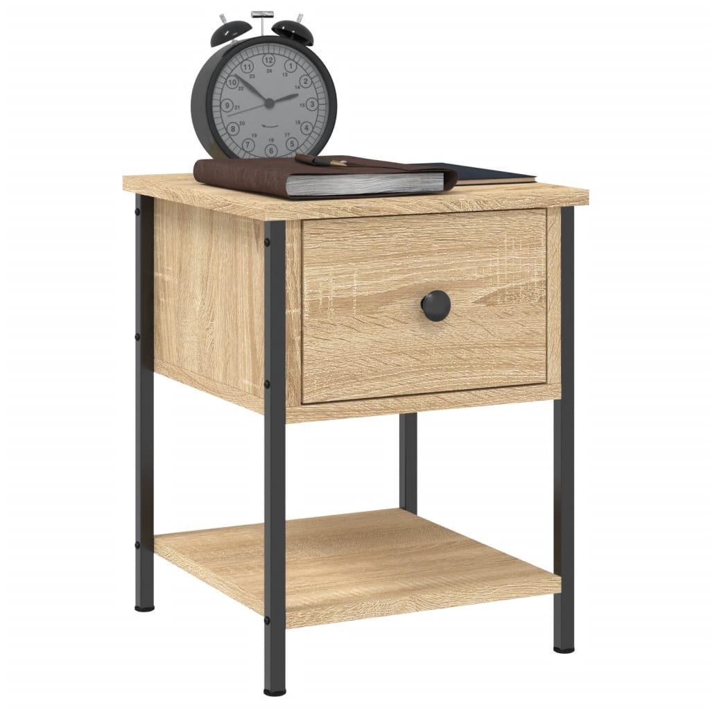 vidaXL Bedside Tables 2 pcs Sonoma Oak 34x35.5x45 cm Engineered Wood 4