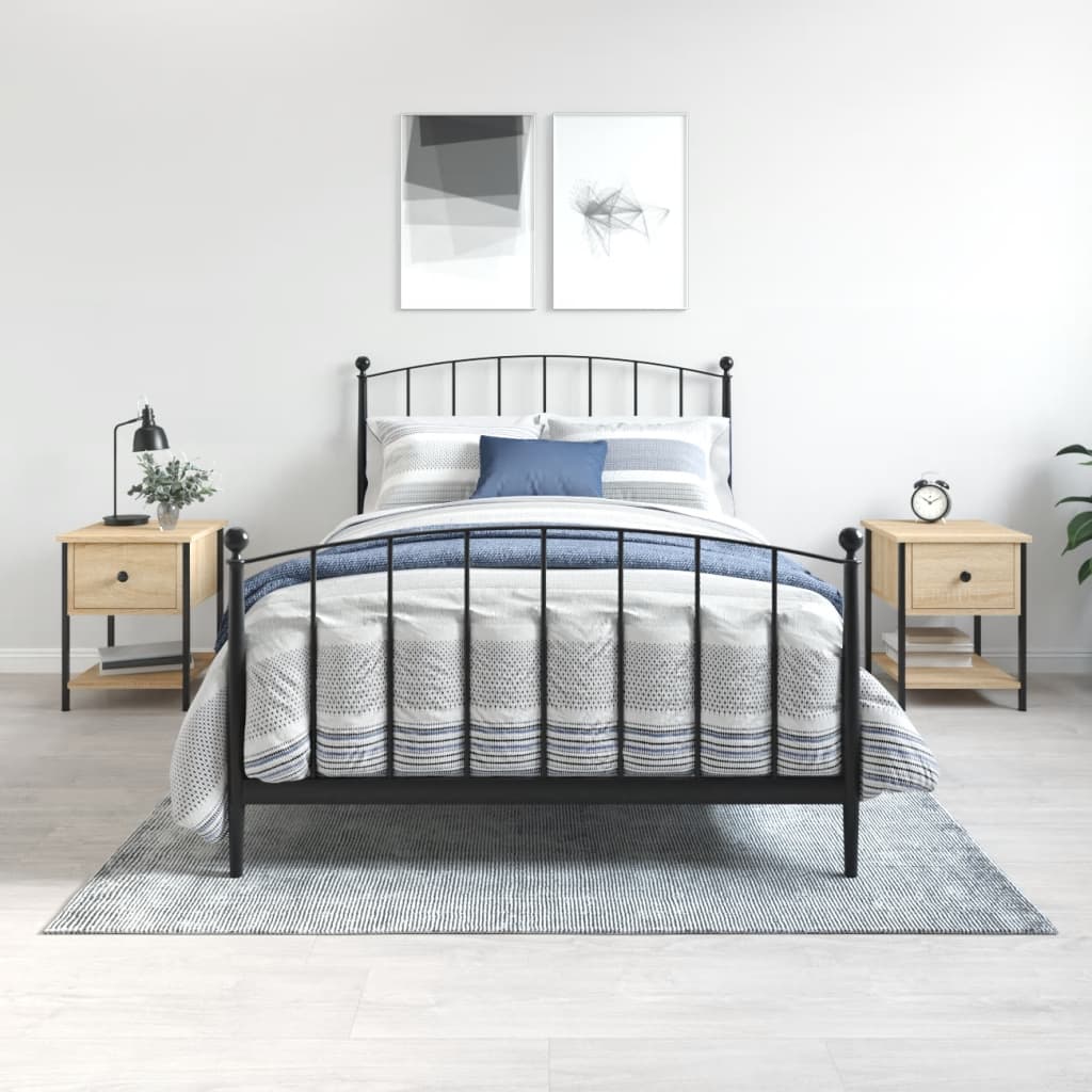 vidaXL Bedside Tables 2 pcs Sonoma Oak 34x35.5x45 cm Engineered Wood 1