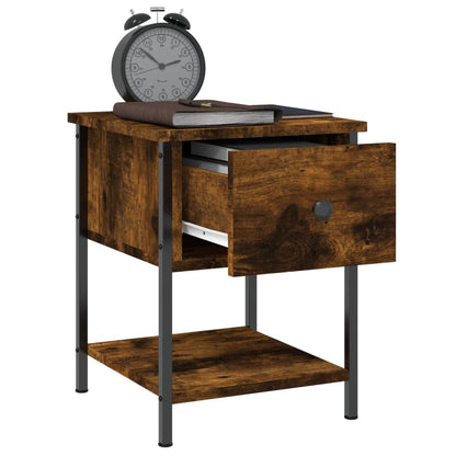 vidaXL Bedside Tables 2 pcs Smoked Oak 34x35.5x45 cm Engineered Wood 5