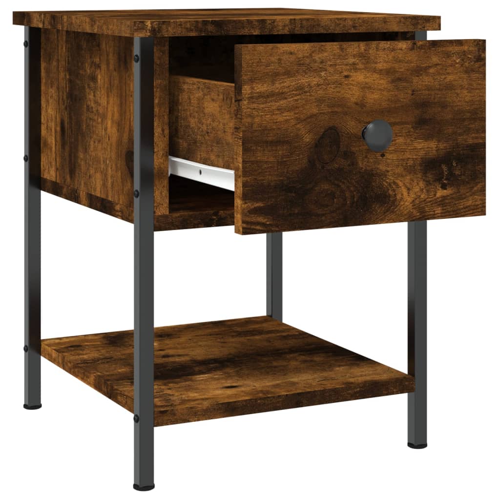vidaXL Bedside Tables 2 pcs Smoked Oak 34x35.5x45 cm Engineered Wood 6