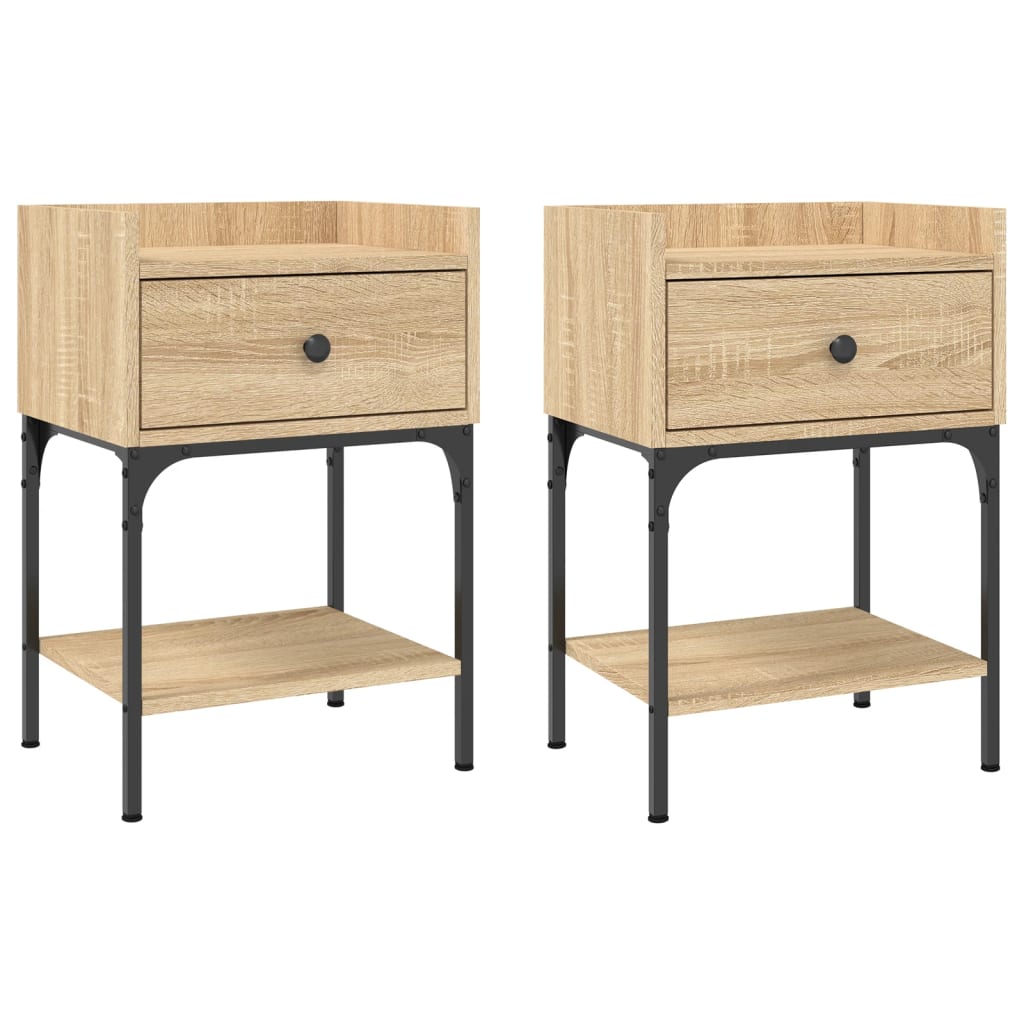 vidaXL Bedside Tables 2 pcs Sonoma Oak 40.5x31x60 cm Engineered Wood 2
