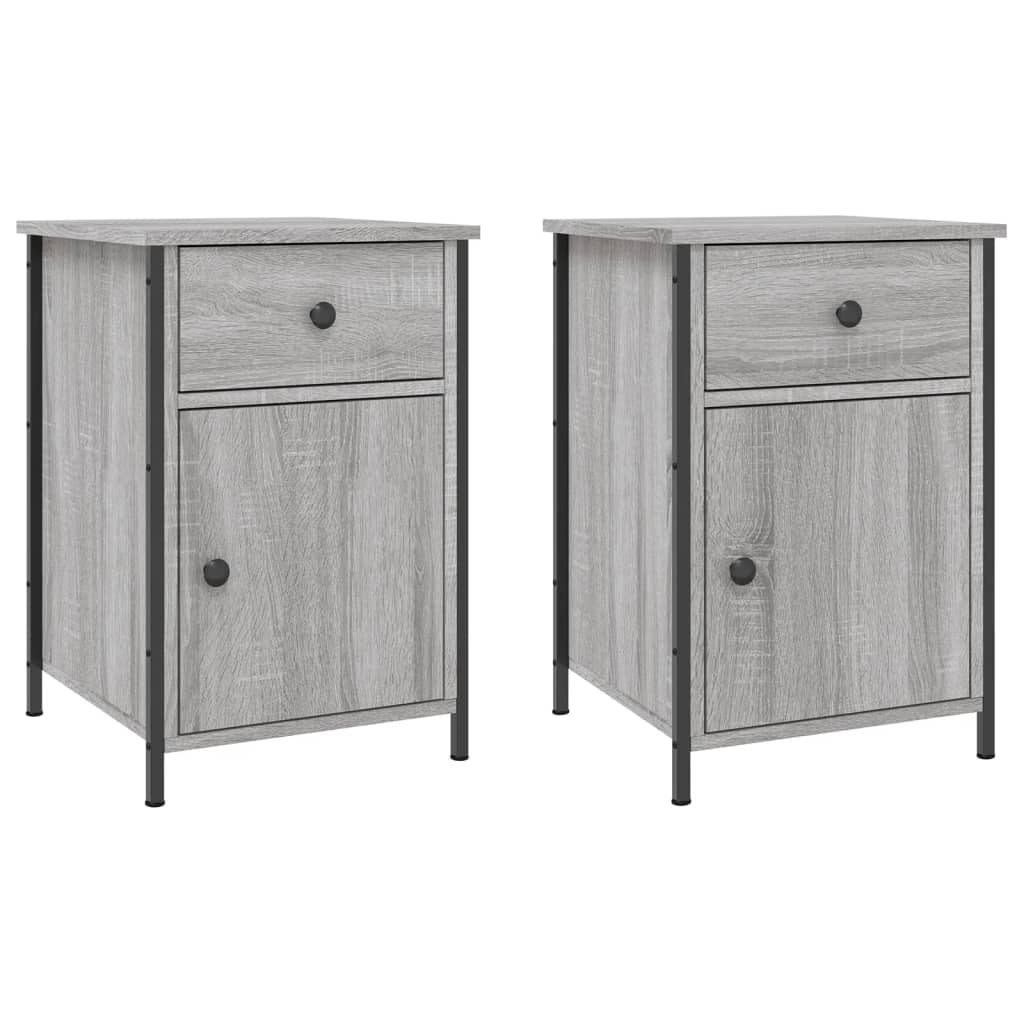 vidaXL Bedside Cabinets 2 pcs Grey Sonoma 40x42x60 cm Engineered Wood 2