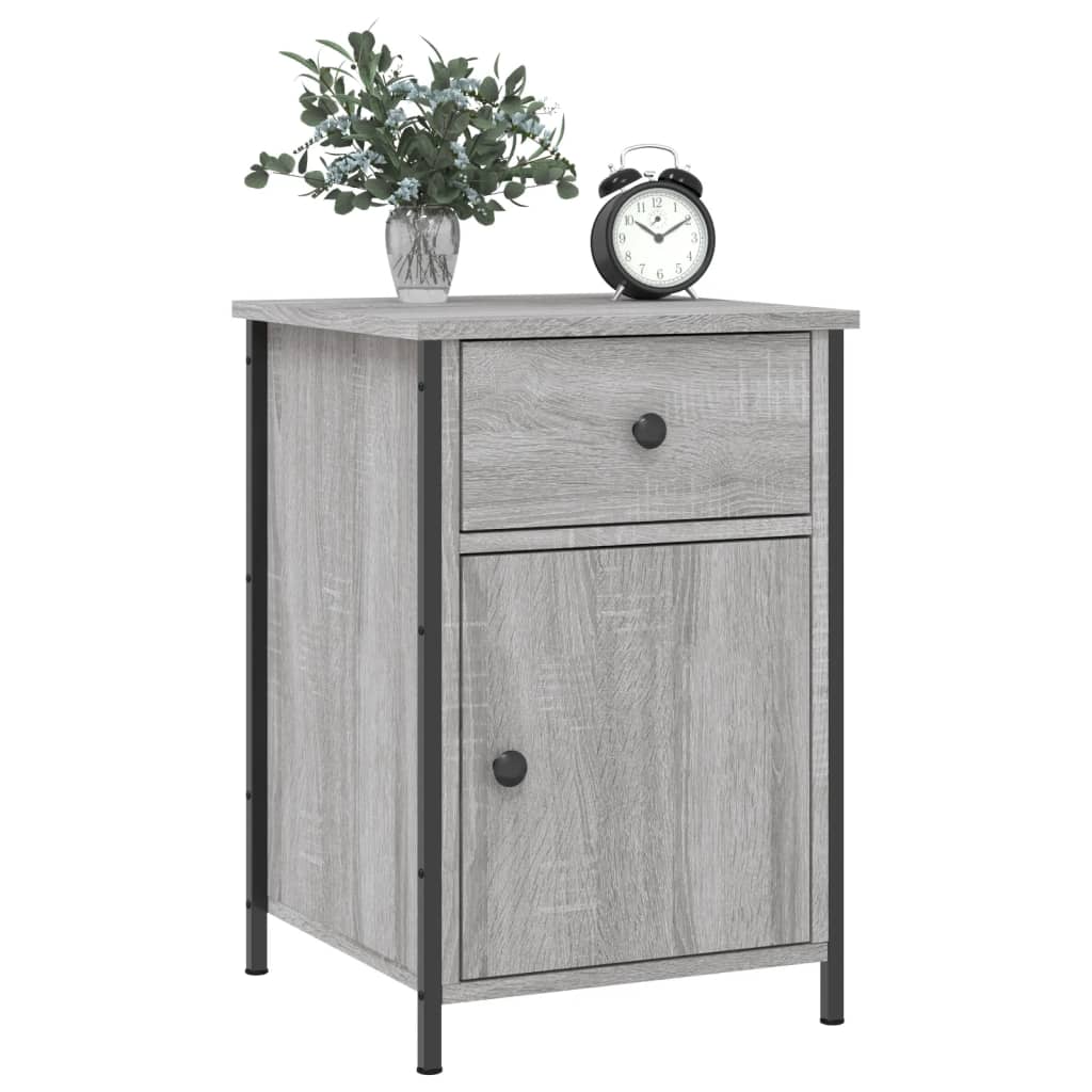 vidaXL Bedside Cabinets 2 pcs Grey Sonoma 40x42x60 cm Engineered Wood 3