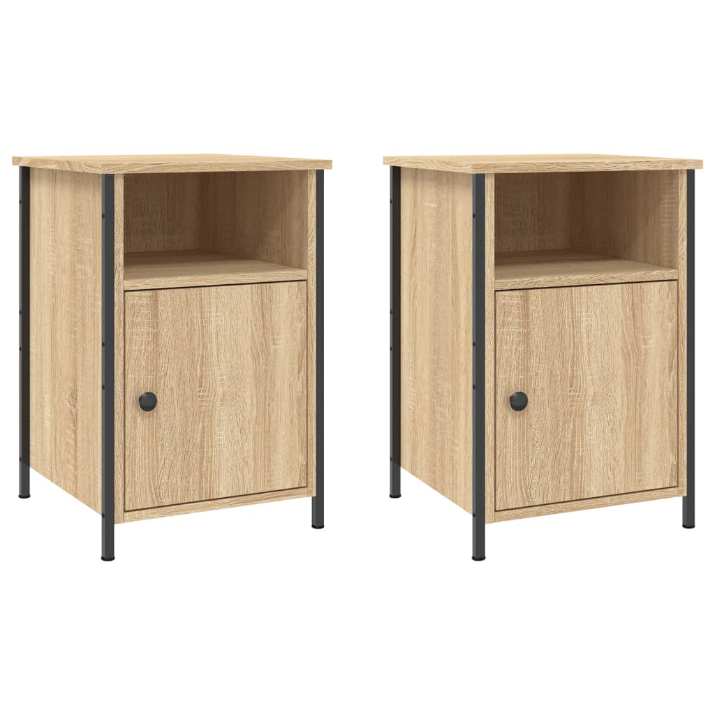 vidaXL Bedside Cabinets 2 pcs Sonoma Oak 40x42x60 cm Engineered Wood 2