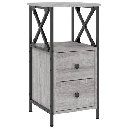 vidaXL Bedside Cabinet Grey Sonoma 34x35,5x70 cm Engineered Wood 2