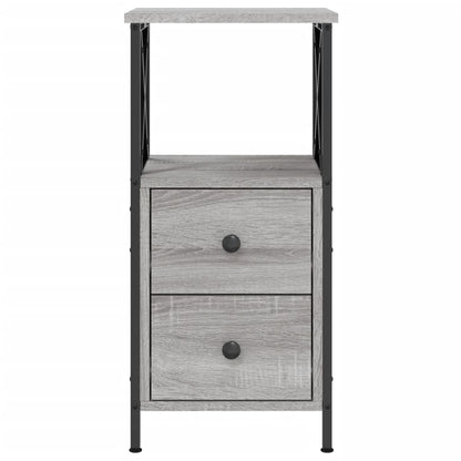 vidaXL Bedside Cabinet Grey Sonoma 34x35,5x70 cm Engineered Wood 4