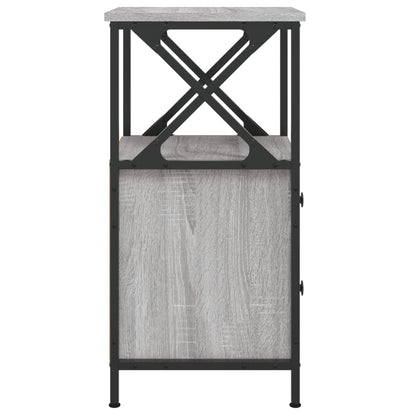 vidaXL Bedside Cabinet Grey Sonoma 34x35,5x70 cm Engineered Wood 6
