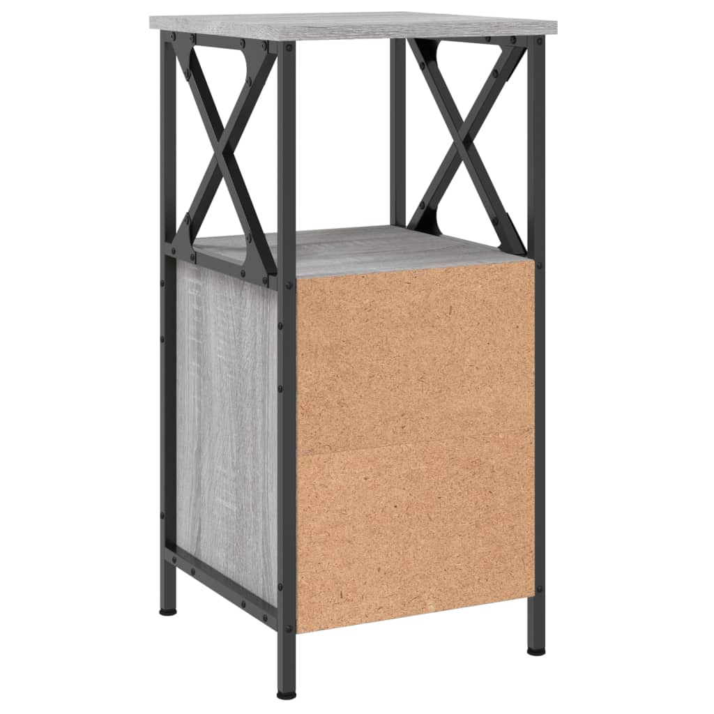 vidaXL Bedside Cabinet Grey Sonoma 34x35,5x70 cm Engineered Wood 5