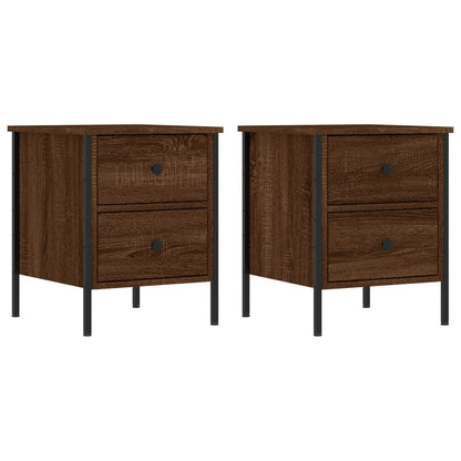 vidaXL Bedside Cabinets 2 pcs Brown Oak 40x42x50 cm Engineered Wood 2
