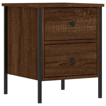 vidaXL Bedside Cabinets 2 pcs Brown Oak 40x42x50 cm Engineered Wood 3