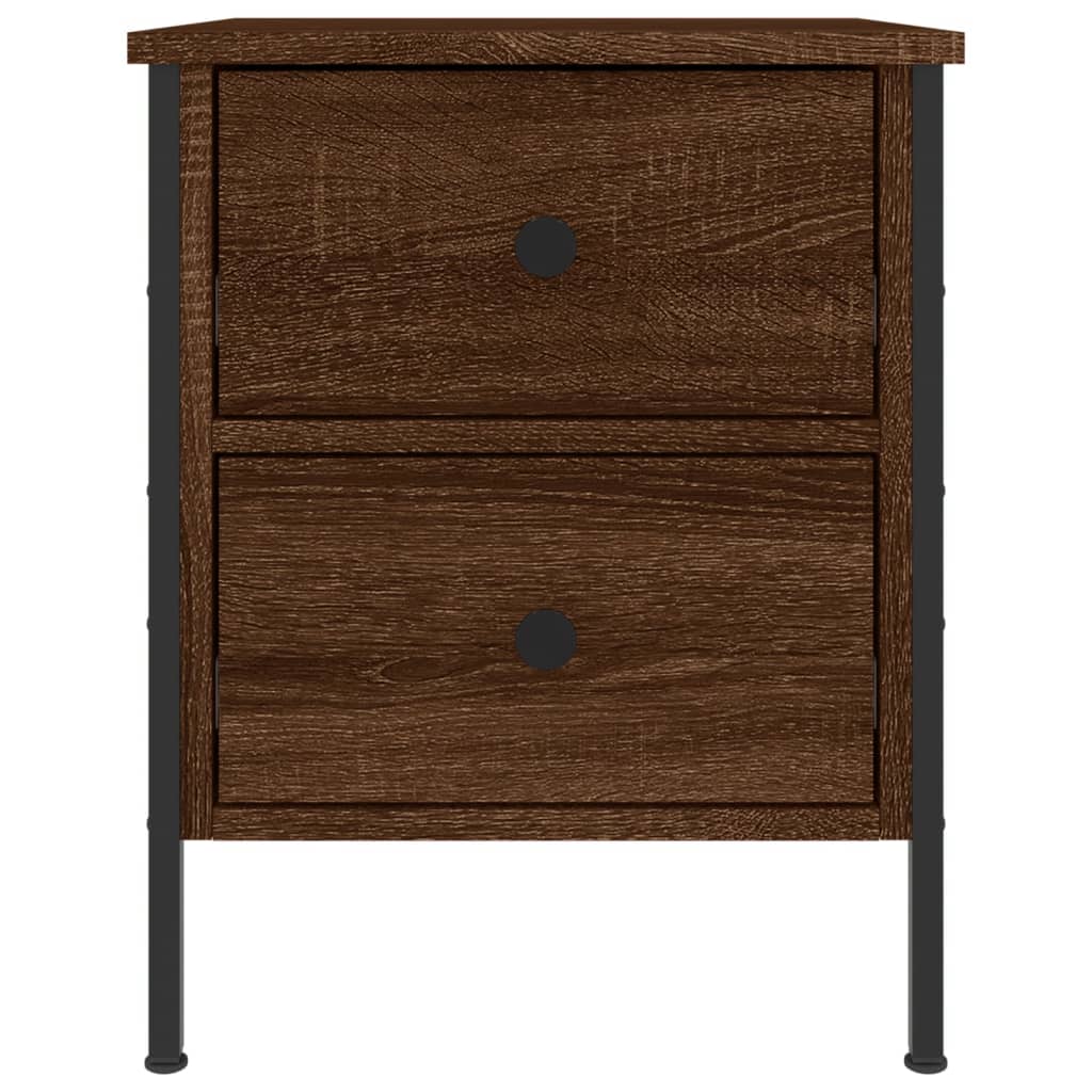 vidaXL Bedside Cabinets 2 pcs Brown Oak 40x42x50 cm Engineered Wood 4
