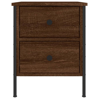 vidaXL Bedside Cabinets 2 pcs Brown Oak 40x42x50 cm Engineered Wood 4