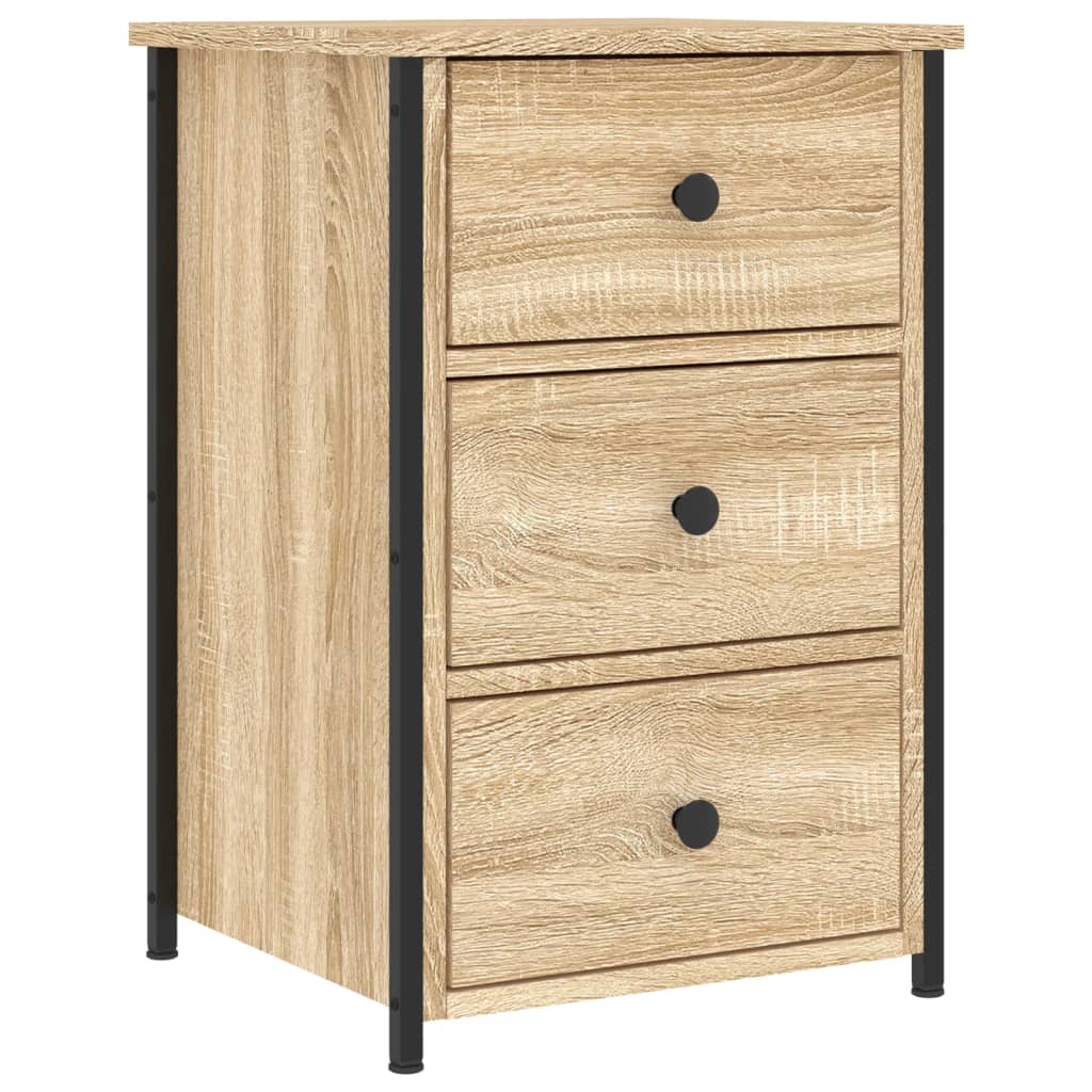 vidaXL Bedside Cabinet Sonoma Oak 40x36x60 cm Engineered Wood 2