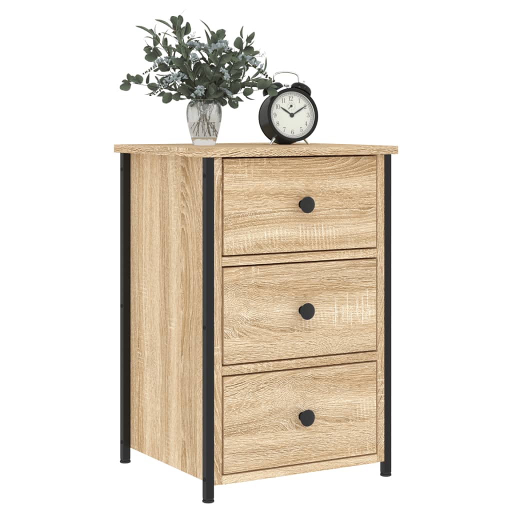 vidaXL Bedside Cabinet Sonoma Oak 40x36x60 cm Engineered Wood 3