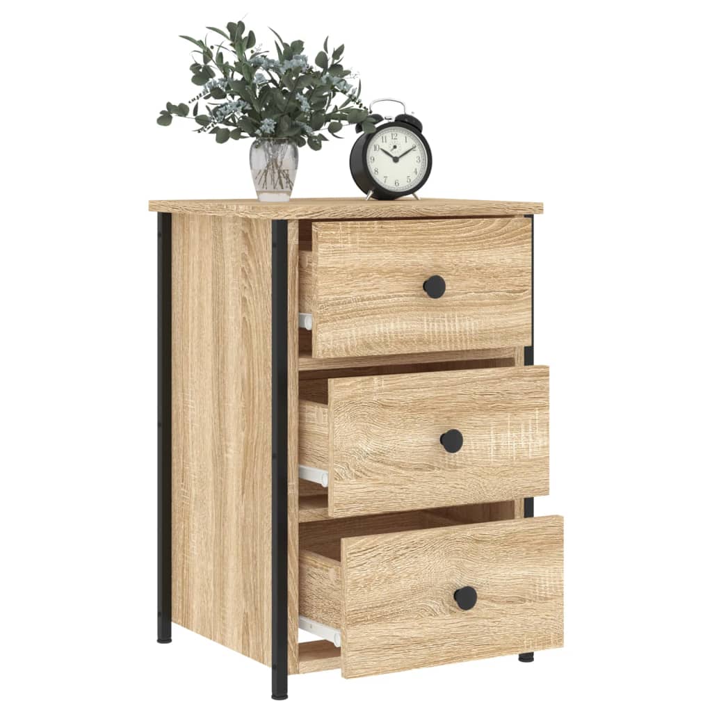vidaXL Bedside Cabinet Sonoma Oak 40x36x60 cm Engineered Wood 4