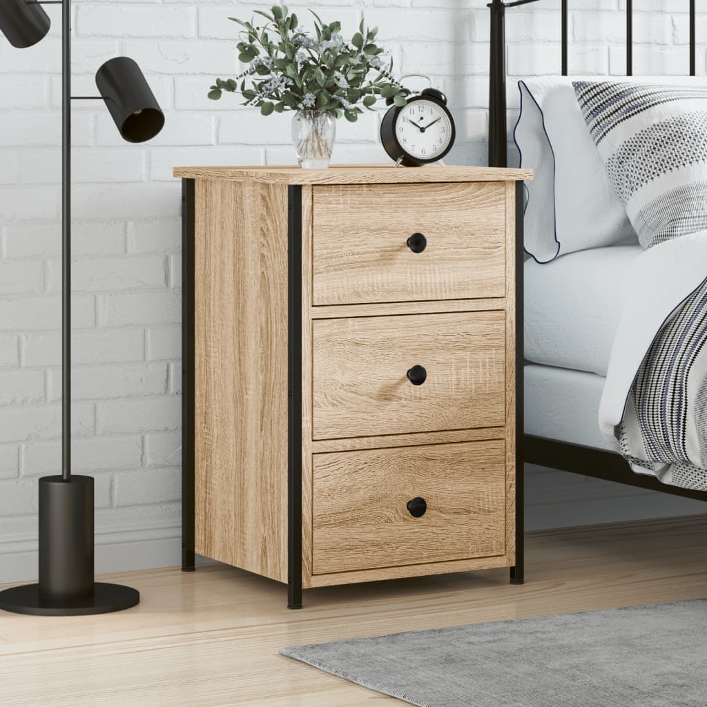 vidaXL Bedside Cabinet Sonoma Oak 40x36x60 cm Engineered Wood 1