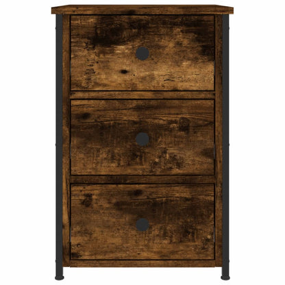 vidaXL Bedside Cabinet Smoked Oak 40x36x60 cm Engineered Wood 5