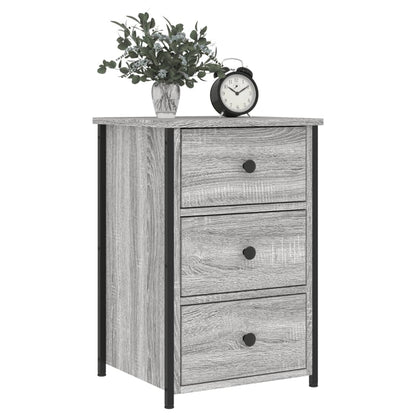 vidaXL Bedside Cabinet Grey Sonoma 40x36x60 cm Engineered Wood 3