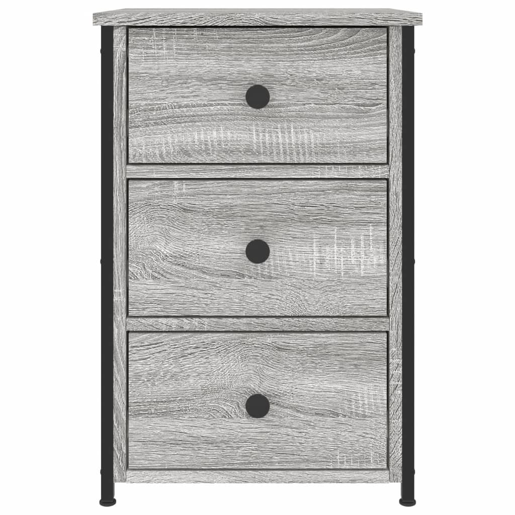 vidaXL Bedside Cabinet Grey Sonoma 40x36x60 cm Engineered Wood 5