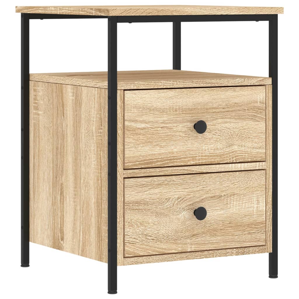 vidaXL Bedside Cabinet Sonoma Oak 44x45x60 cm Engineered Wood 2
