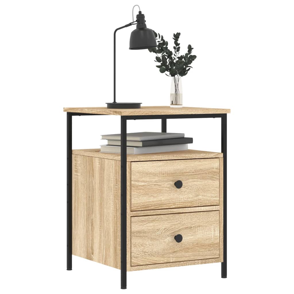 vidaXL Bedside Cabinet Sonoma Oak 44x45x60 cm Engineered Wood 3