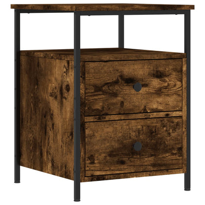 vidaXL Bedside Cabinet Smoked Oak 44x45x60 cm Engineered Wood 2