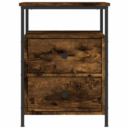 vidaXL Bedside Cabinet Smoked Oak 44x45x60 cm Engineered Wood 3