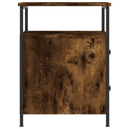 vidaXL Bedside Cabinet Smoked Oak 44x45x60 cm Engineered Wood 6