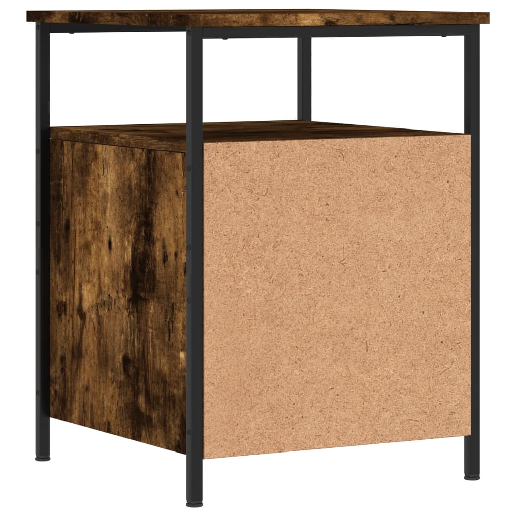 vidaXL Bedside Cabinet Smoked Oak 44x45x60 cm Engineered Wood 5