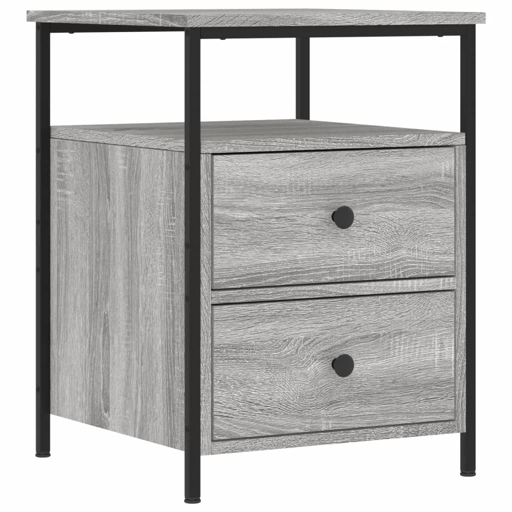 vidaXL Bedside Cabinet Grey Sonoma 44x45x60 cm Engineered Wood 2