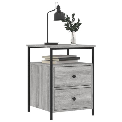 vidaXL Bedside Cabinet Grey Sonoma 44x45x60 cm Engineered Wood 3