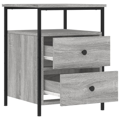 vidaXL Bedside Cabinet Grey Sonoma 44x45x60 cm Engineered Wood 6