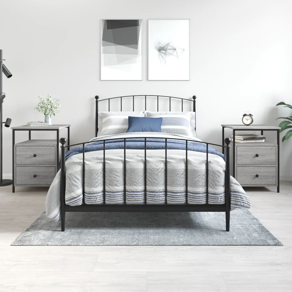 vidaXL Bedside Cabinet 44x45x60 cm Engineered Wood