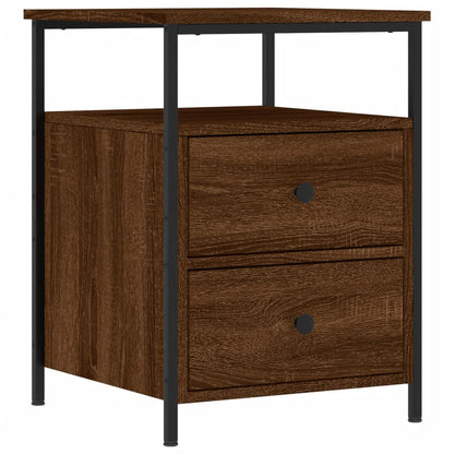 vidaXL Bedside Cabinet Brown Oak 44x45x60 cm Engineered Wood 2