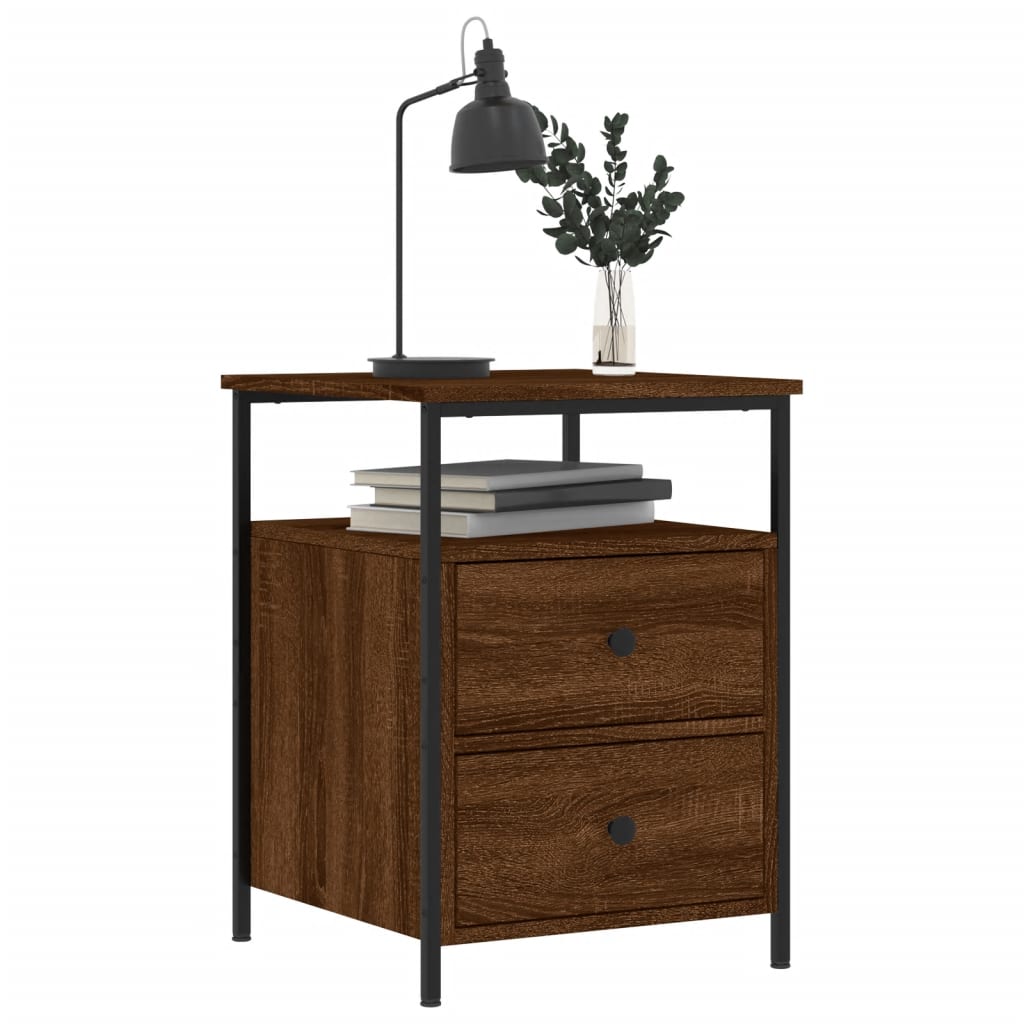 Bedside Cabinet 44x45x60 cm Engineered Wood Brown oak