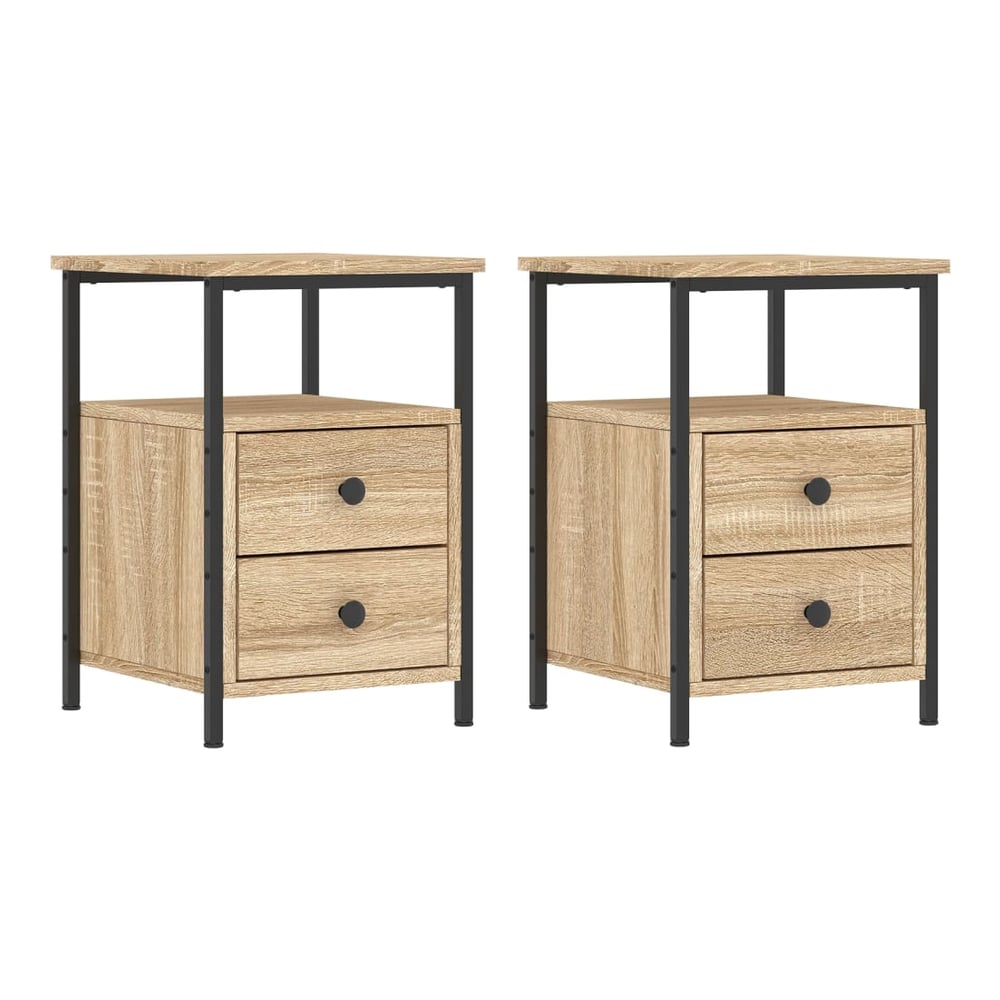 Bedside Cabinet 34x35,5x50 cm Engineered Wood Sonoma oak 2