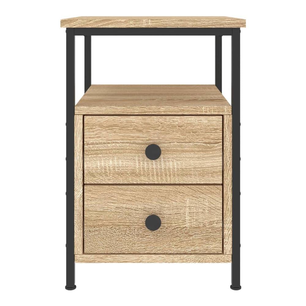 Bedside Cabinet 34x35,5x50 cm Engineered Wood Sonoma oak 2