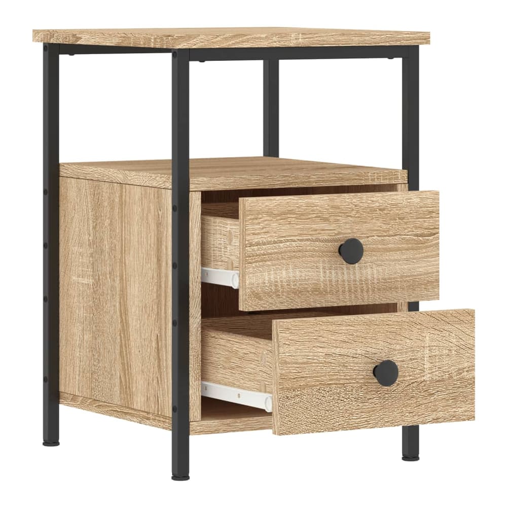 Bedside Cabinet 34x35,5x50 cm Engineered Wood Sonoma oak 2