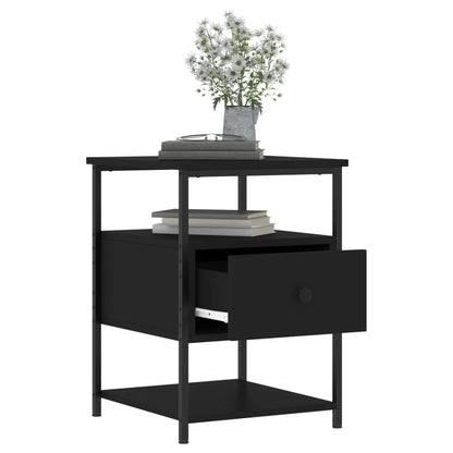 vidaXL Bedside Cabinets 2 pcs Black 40x42x56 cm Engineered Wood 5